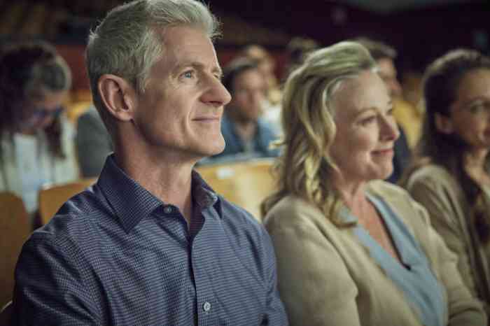 Family watching football