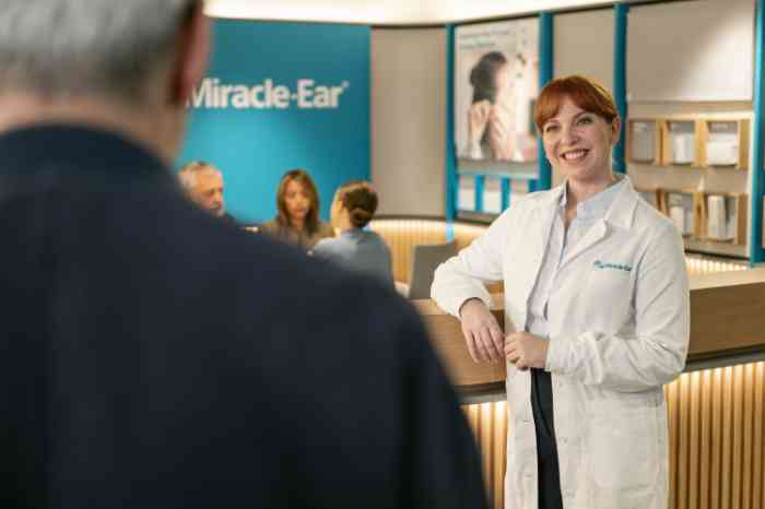 Man getting hearing tested