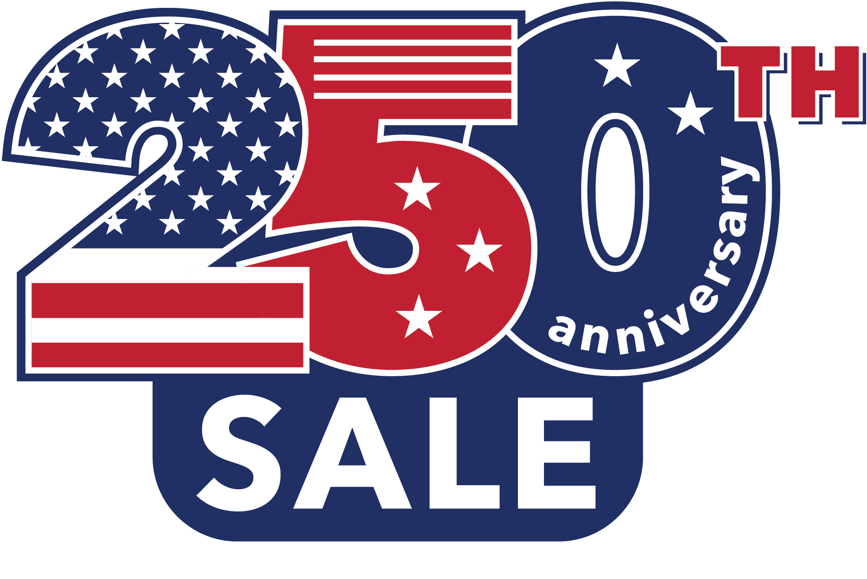 250th anniversary sale logo