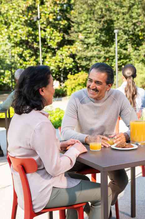 latin female client male caregiver