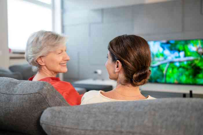 female couple on couch