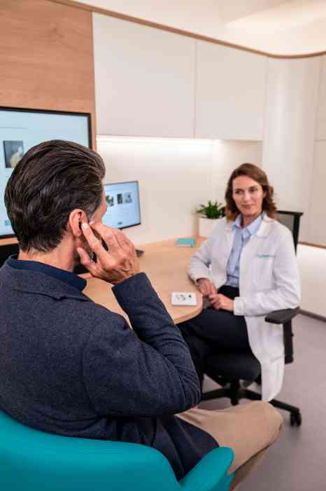 male client female audiologist