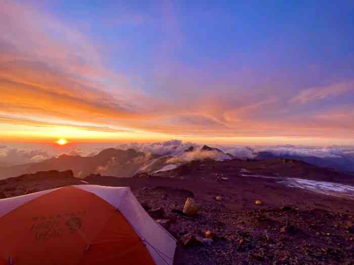 sunset of Mt. Aconcagua