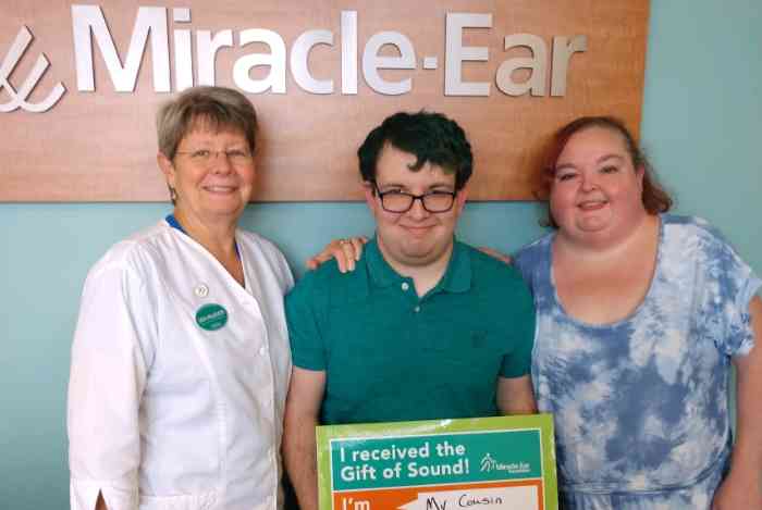 Corey and Tiffany with their hearing care specialist