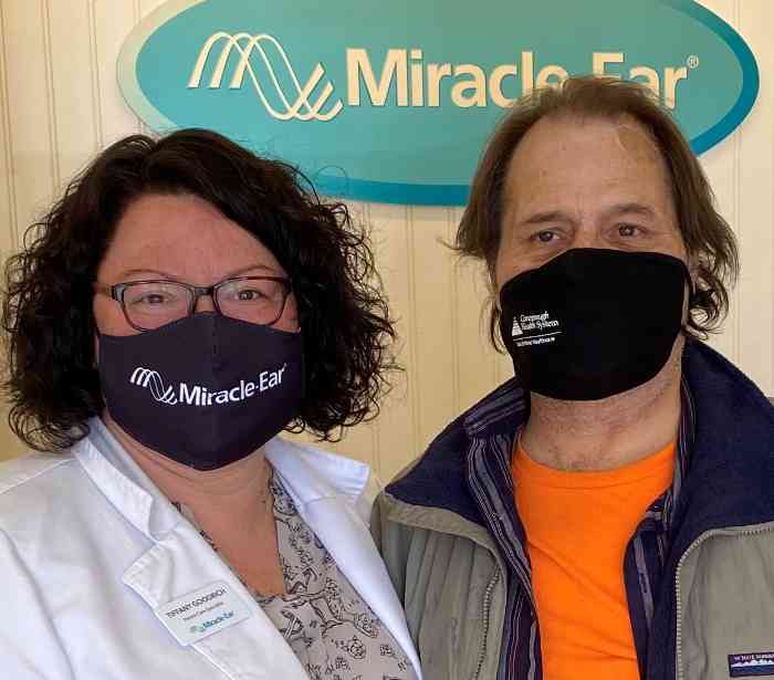 Gift of Sound recipient Raymond and his HCP, Tiffany