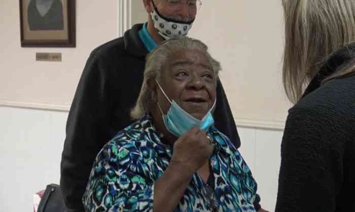 Gift of Sound recipient being checked in