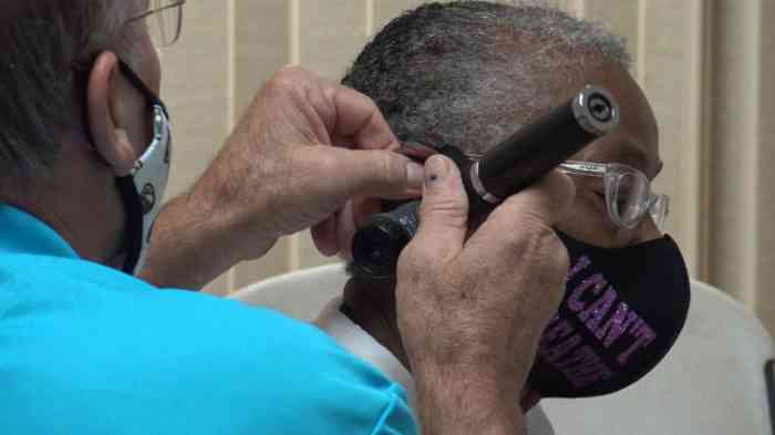 Gift of Sound patient's hearing being tested