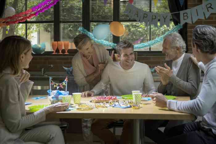 A family reunited during a birthday party