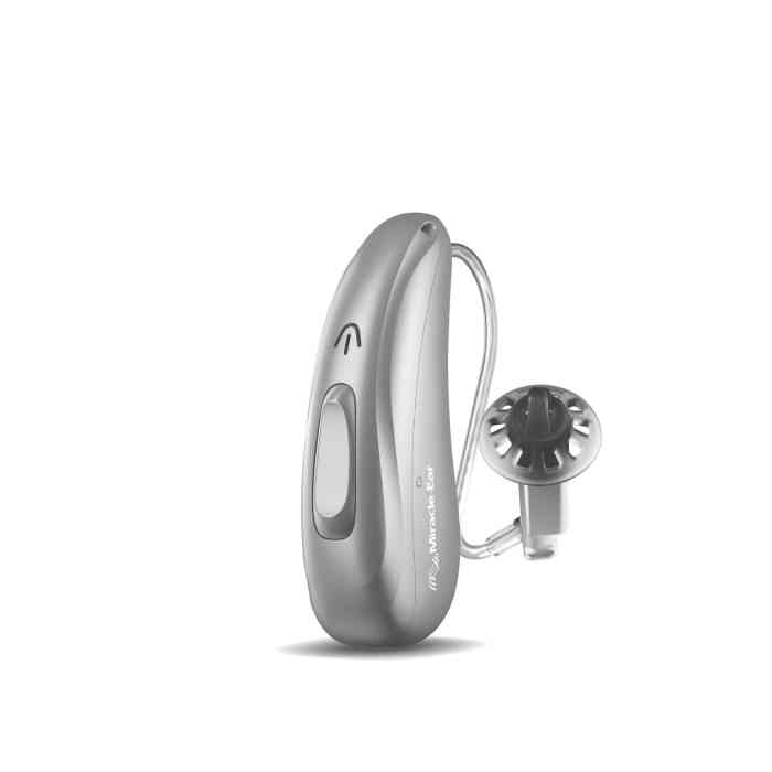 Bliss Hearing aid and two people walking together