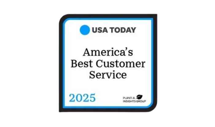 USA Today Best Customer Service award 2025