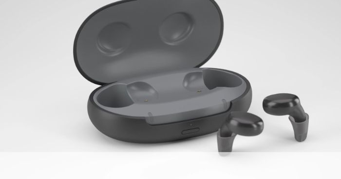 Hearing aids and charging case