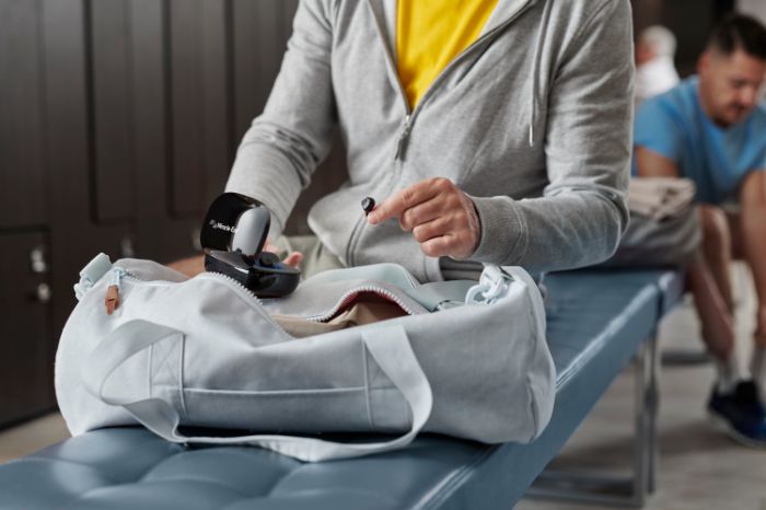 putting hearing aids in case