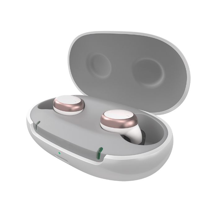 MEENERGY GO rechargeable hearing aid with charger