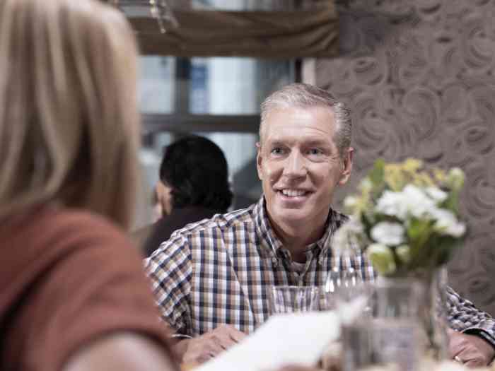 Couple having dinner