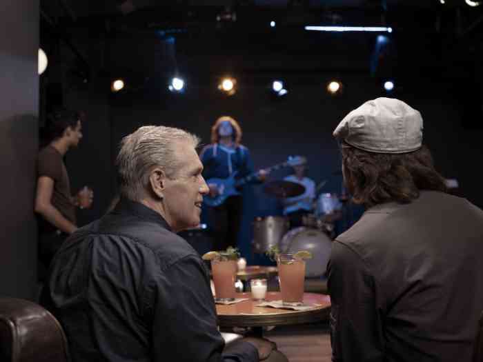 Two friends at a concert