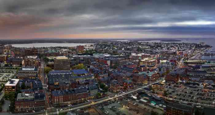 City overview of Portland