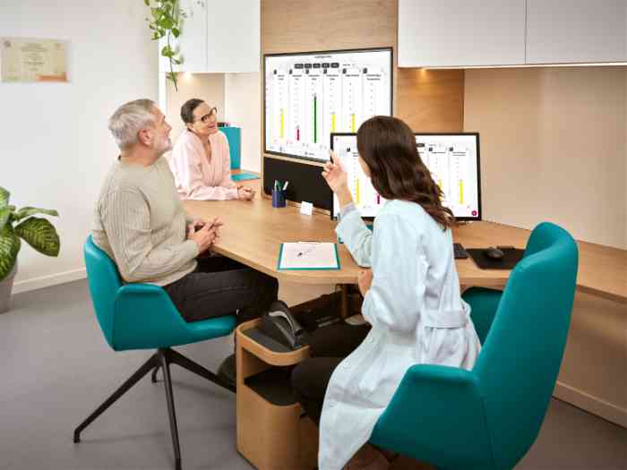 HCP explaining test results to patient