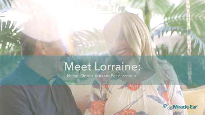 Miracle-Ear customer sitting with her husband