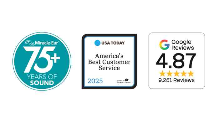 Florida Miracle-Ear hearing aid centers badges