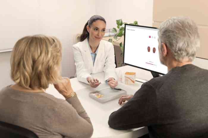 Patients visiting a hearing care professional