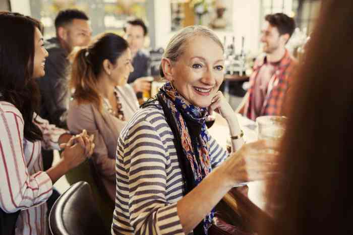Woman at the bar