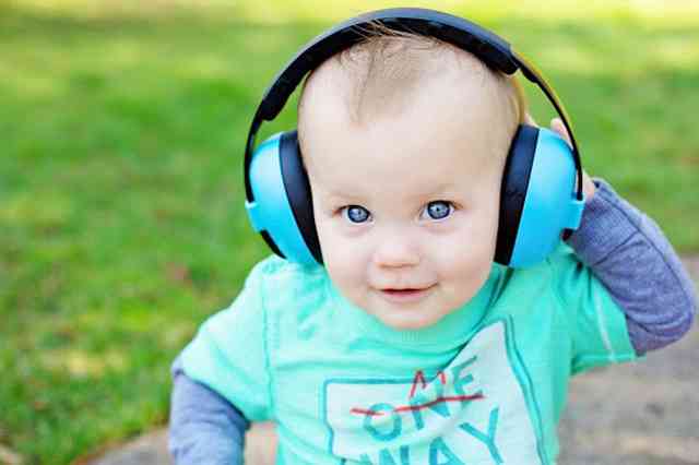 Kid wearing ear protection